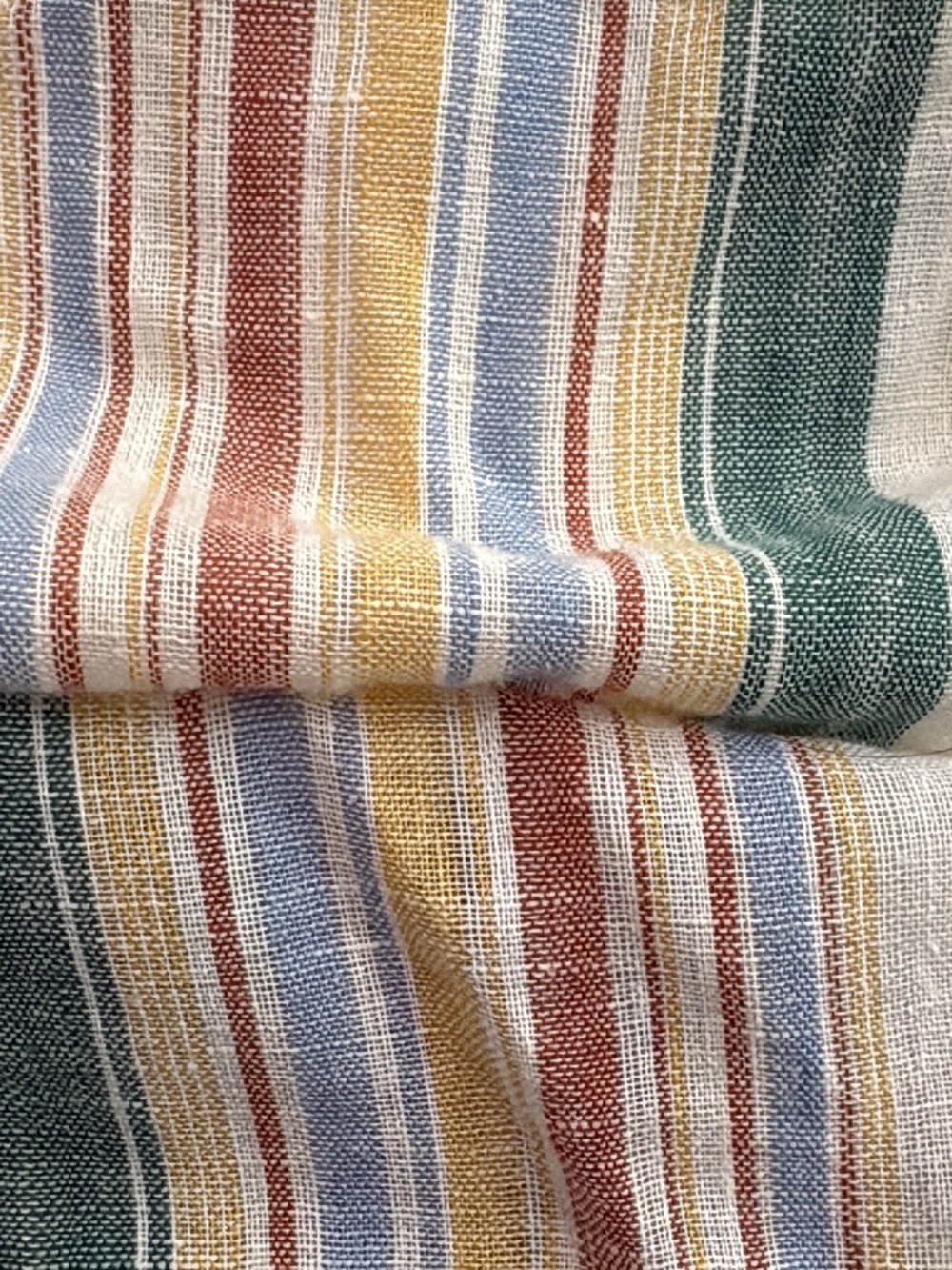 Vintage 70s Striped Smocked Pocket Tank Top - Multicolor Union Made XL - Picture 12 of 13